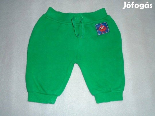 F&F zöld jogger nadrág 3-6 hó (méret 68)