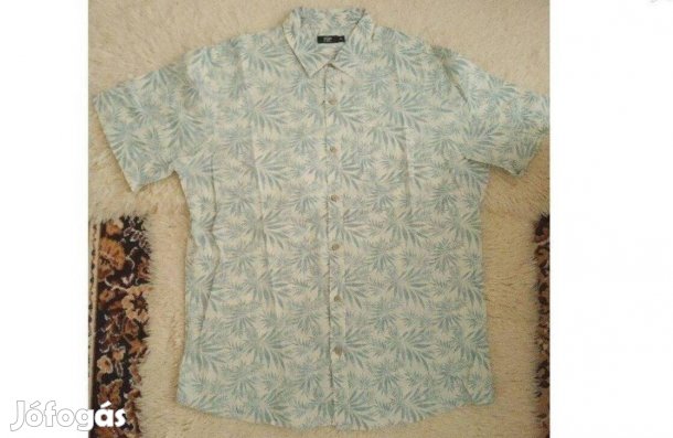 F & F XL méretű, virágmintás, rövid ujjú férfi/fiú ing új állapotban