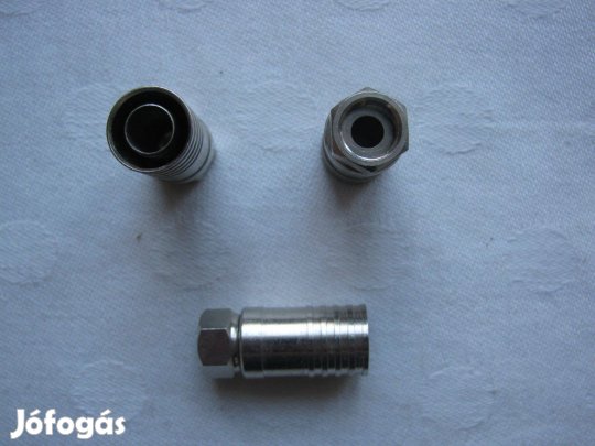 F csatlakozó , préselhető