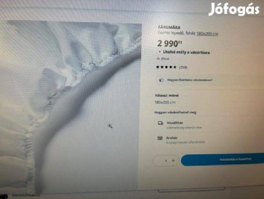 FÄrgmÁra gumis lepedő, fehér, 180x200 cm 2 darab