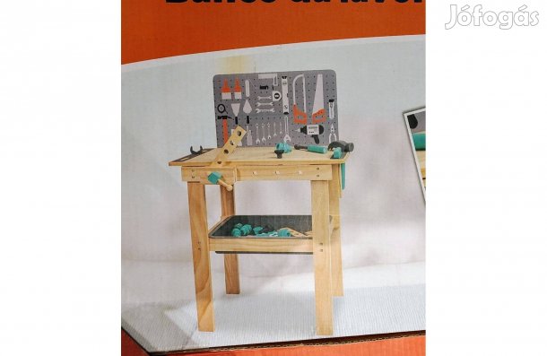 Fa XXL Játék munkapad Új 80x53x38 cm Bontatlan felszerelve Szerszámok