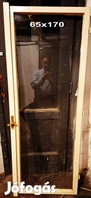 Fa  Ablak Keret Rézkilinccsel,Bp.-n