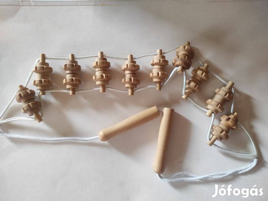 Fa, görgős hátmasszírozó, kézi