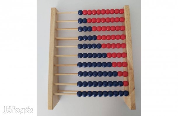 Fa abacus kék és piros színben (új)