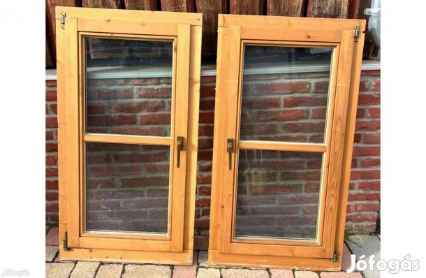 Fa ablak 2 db egyforma 67 x 123 cm