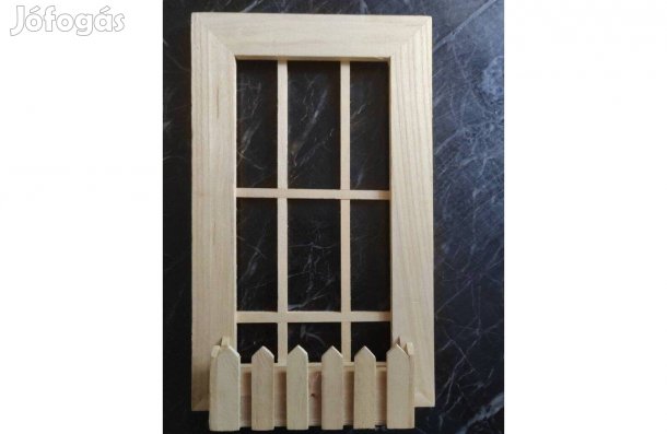 Fa ablakos képkeret, Natúr fa képkeret, dekoráció