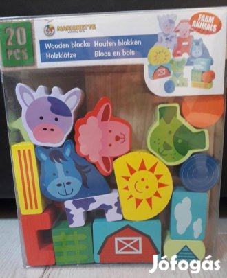 Fa állatos építőjáték