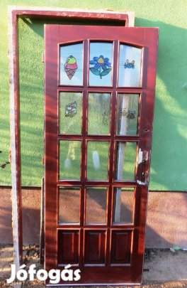 Fa bejárati ajtó tokkal 90x208