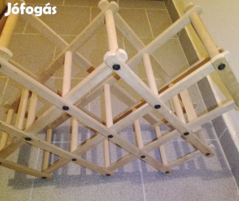 Fa bor tároló állvány, 10 palackos, összecsukható eladó 