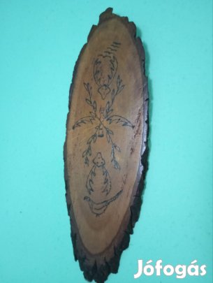 Fa cikkbe égetett kép (vadászat, fácán)