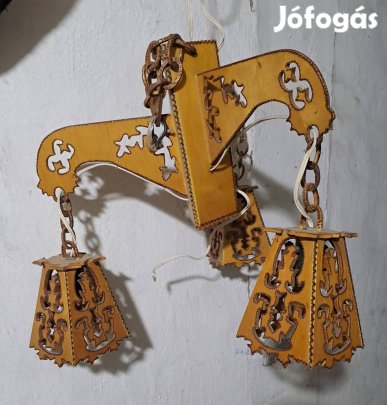 Fa csillár és falilámpa Eladó !