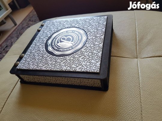 Fa csokoládé bonbon tartó doboz díszdoboz apróságokat tároló doboz