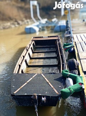 Fa csónak, 5.5 m, horgász ladik hajó 3 éves, borovi fenyő Téli áron !!