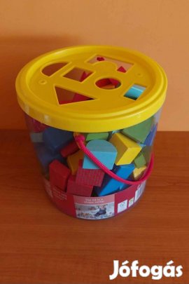 Fa építőkockák 100 db-os