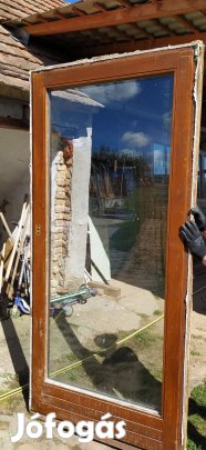 Fa erkély ajtó eladó elcserélhető bukó-nyílók hőszigeteltek méret 98 x