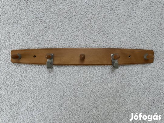 Fa és fém fali fogas barna ruhafogas akasztó ruhatartó