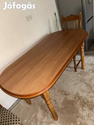 Fa étkező garnitúra 6db székkel