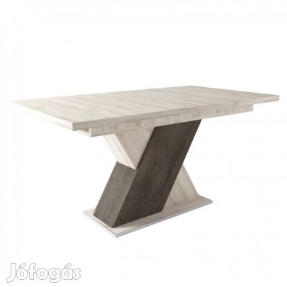Fa étkezőasztal 160+40x85 Justus tölgy-Iszap tölgy T28818-2-7009