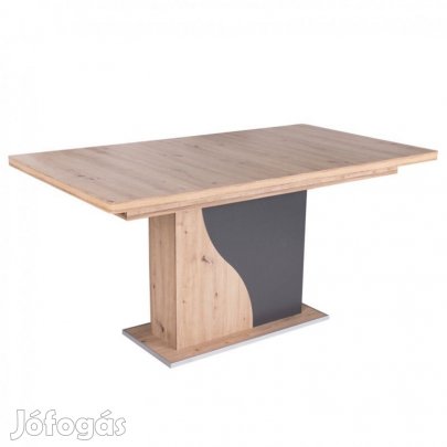 Fa étkezőasztal Artisan tölgy  Matt sötétszürke T28816-2-7001