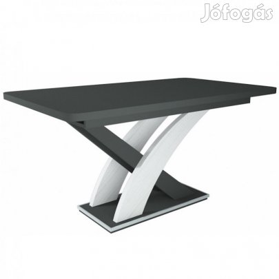 Fa étkezőasztal Matt sötétszürke-Rusztik fehér T28820-2-7017