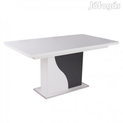 Fa étkezőasztal Rusztik fehér  Matt sötétszürke T28816-2-7002