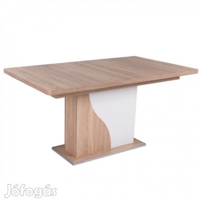 Fa étkezőasztal Sonoma  Rusztik fehér T28816-2-7004