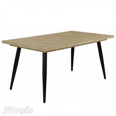 Fa étkezőasztal fekete lábbal Artisan tölgy T28814-2-6979