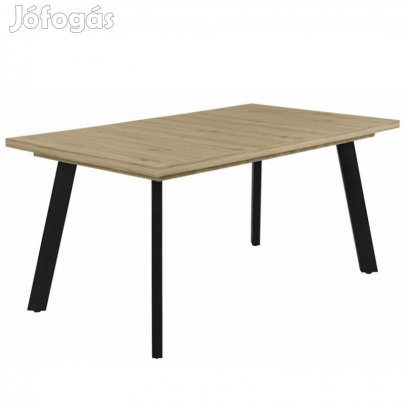 Fa étkezőasztal fekete lábbal Artisan tölgy T28825-2-7041