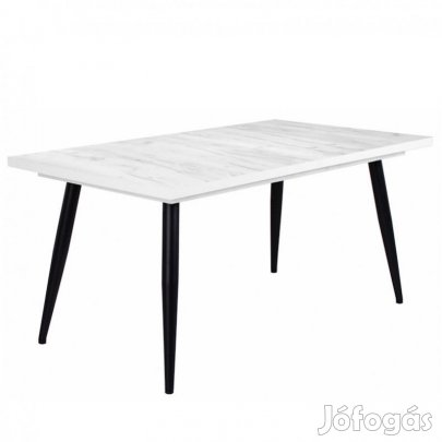 Fa étkezőasztal fekete lábbal Fehér tölgy T28814-2-6981