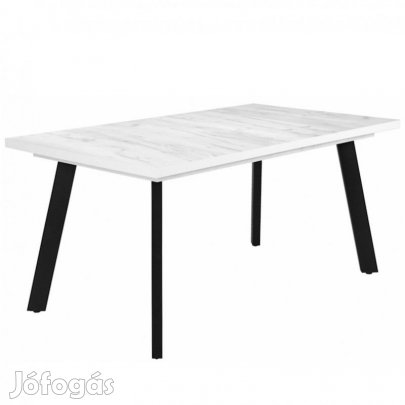 Fa étkezőasztal fekete lábbal Fehér tölgy T28825-2-7043
