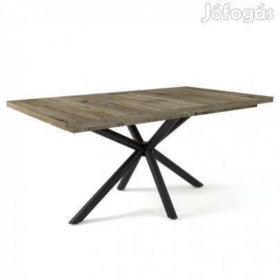 Fa étkezőasztal fekete lábbal Sötét justus tölgy T28049-2-6956