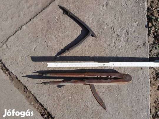 Fa fém szögmérő körző fa:35cm hosszú , fém:25cm hosszú