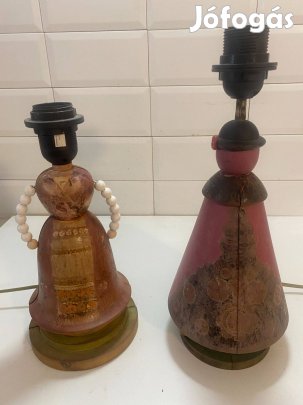 Fa festett asztali lámpák