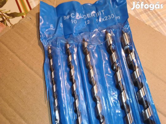 Fa fúrószár készlet 5db