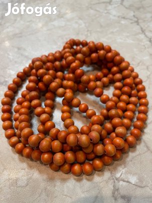 Fa golyó füzér narancs színű 200 cm extra hosszú