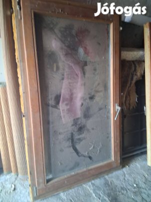 Fa hőszigetelt ablak b-ny 120-150 1db 12000 ft zsanér hiányzik