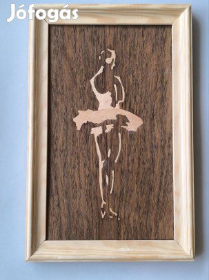 Fa intarzia kép - elegáns balerina