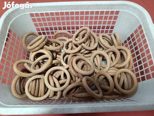 Fa karika natúr függöny tartó eladó !!