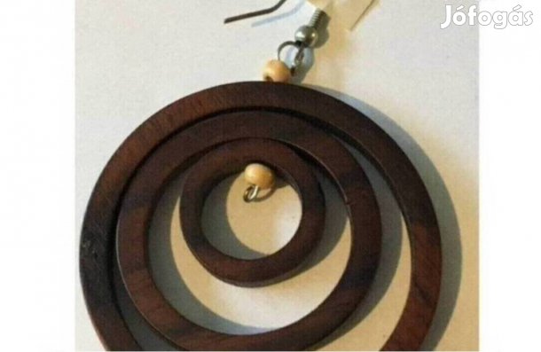 Fa karikás fülbevaló + medálos lánc szettben