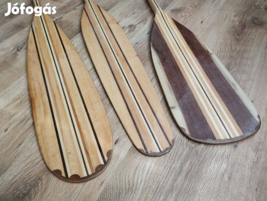 Fa kenu evező lapát, hódfarok, vidrafarok és vadvízi formájú pengével