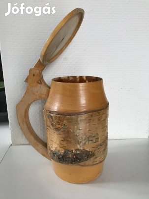 Fa kéregből készült fedeles mézes bödön eladó