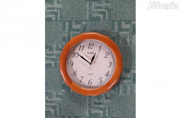 Fa keretes Quartz fali óra - Újszerű