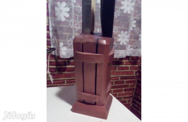 Fa késtartó, ajándékozható állapotú ,
