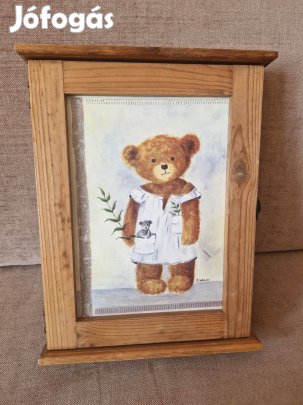 Fa kulcstartó szekrény 34,5 x 27 x 6,5 cm