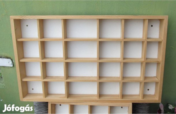 Fa rekeszes tároló
