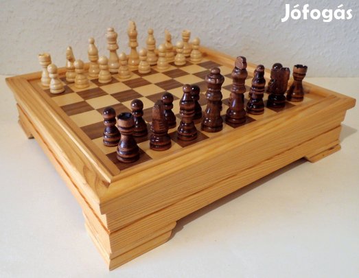 Fa sakk készlet fából készült sakktábla figura bábu tábla dáma domino