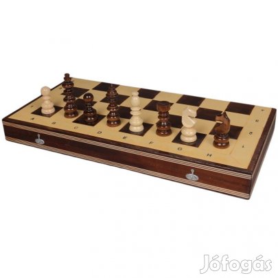 Fa sakk készlet nagy 65-cm-es barna