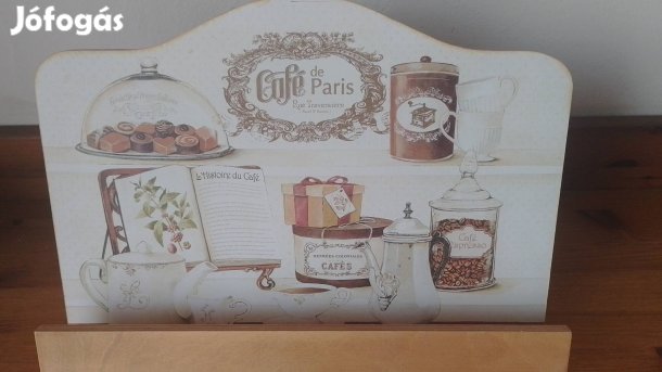 Fa szakácskönyv tartó