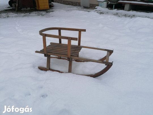 Fa szánkó háttámlával karfás Győr eladó