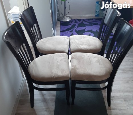 Fa szék plüss üléssel